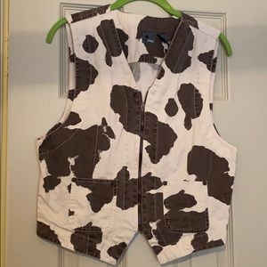 Cow Print Vest